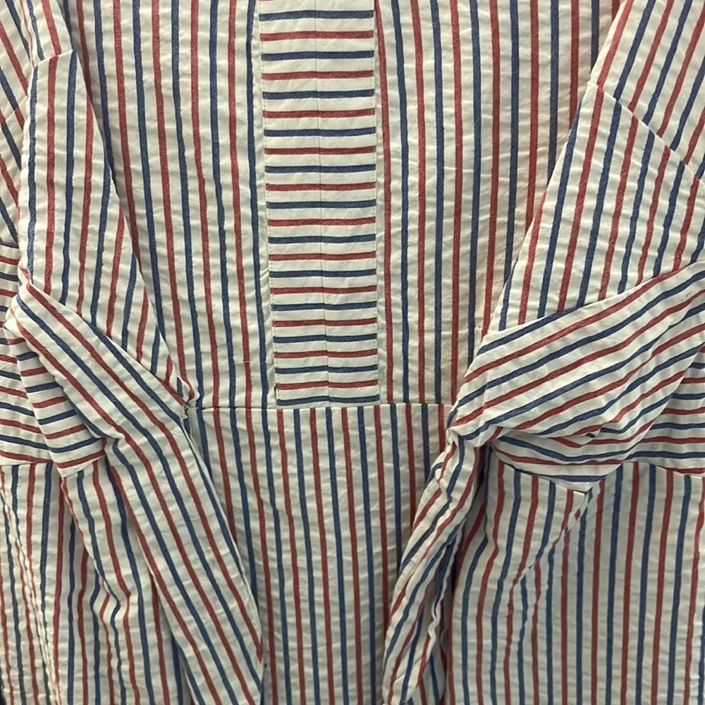 Vineyard Vines Red, White and Blue Seersucker Dress - Picture 5 of 6